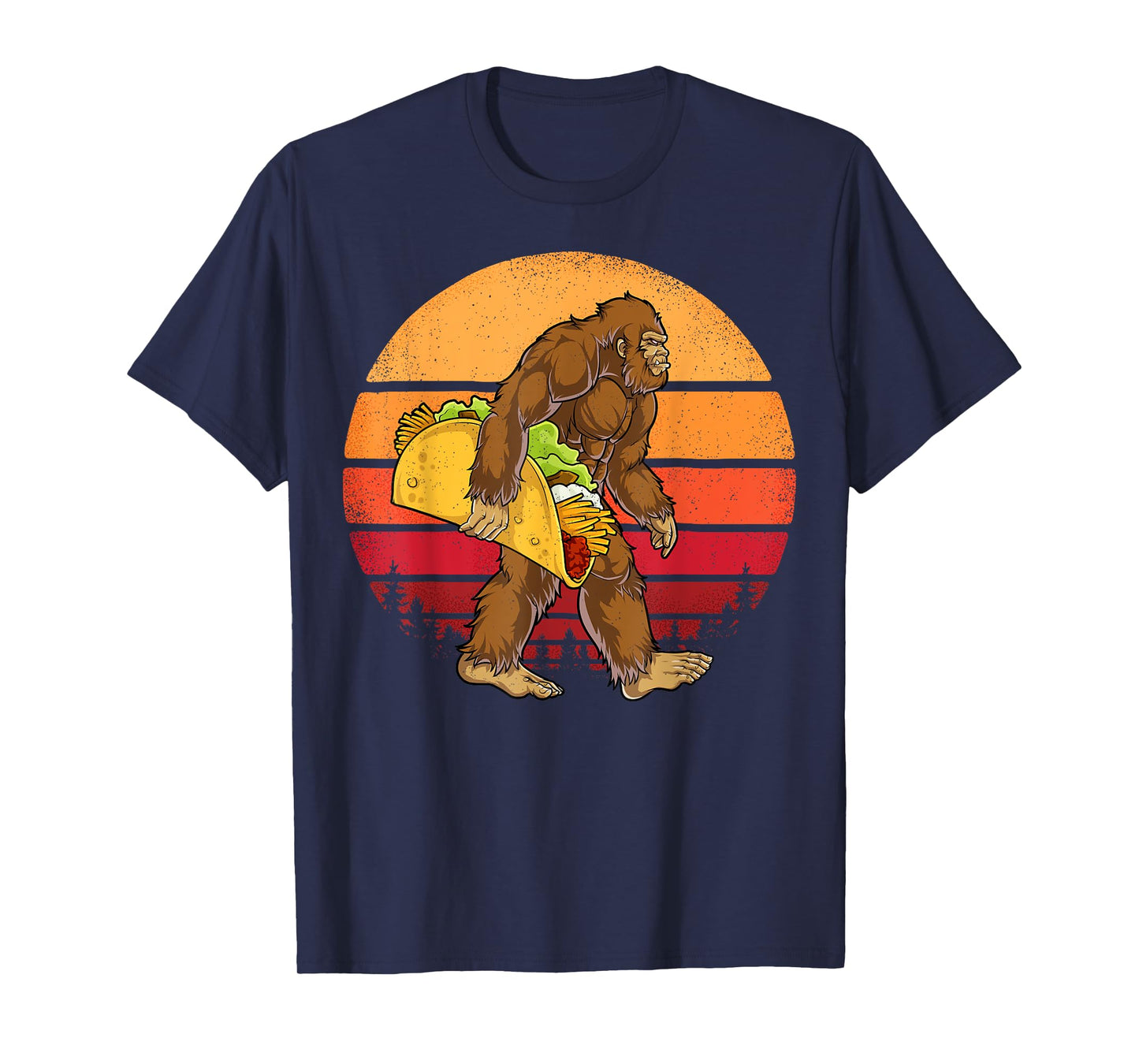 Bigfoot Carrying Taco Funny Cinco de Mayo Boys Men Sasquatch T-Shirt