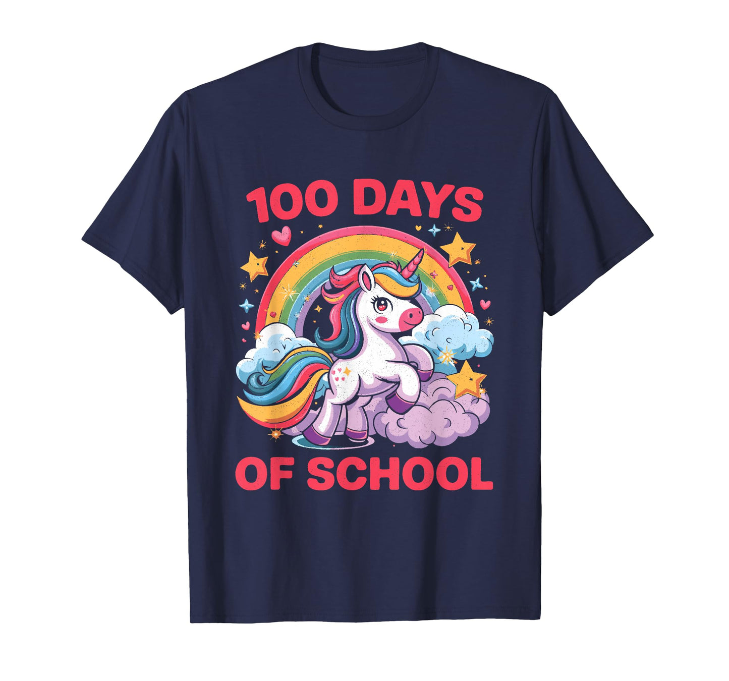 100 Days of School Unicorn Girls Teacher 100th Day of School T-Shirt