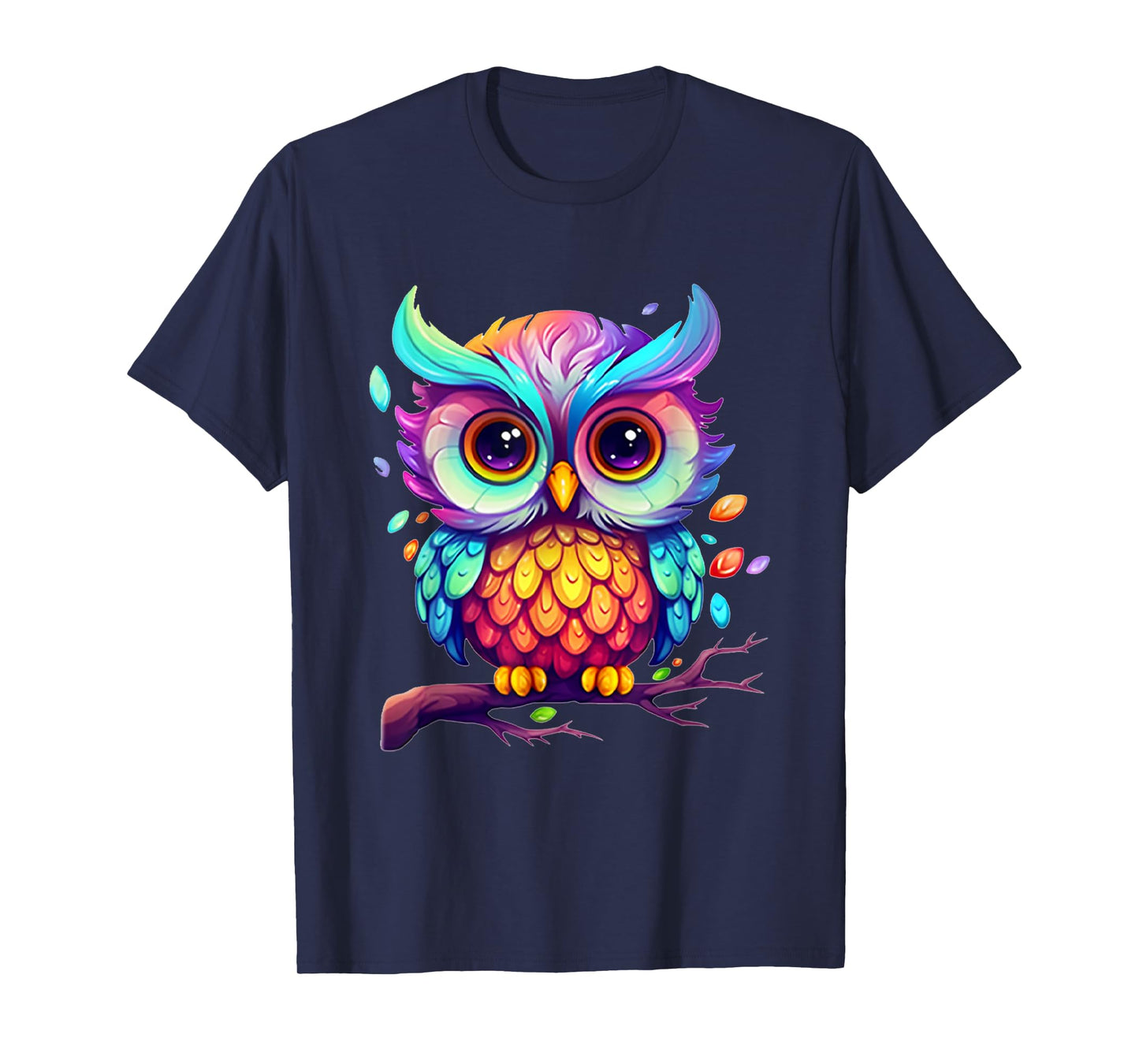 Cute Colorful Owl Art For Men Women Kids Boys Girls Owl T-Shirt