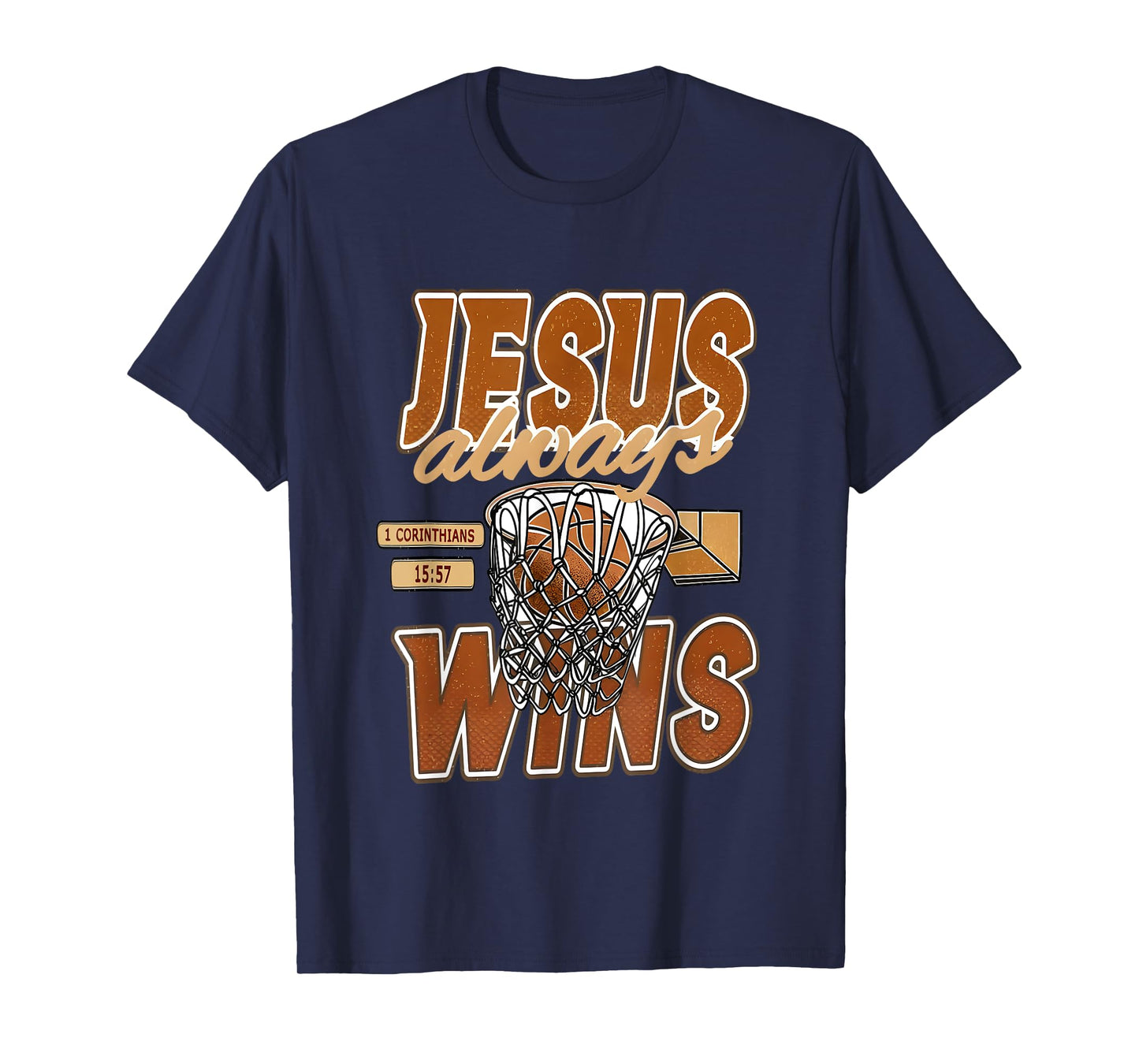 Vintage Jesus Christian Playing Basketball Gift For Men Boys T-Shirt