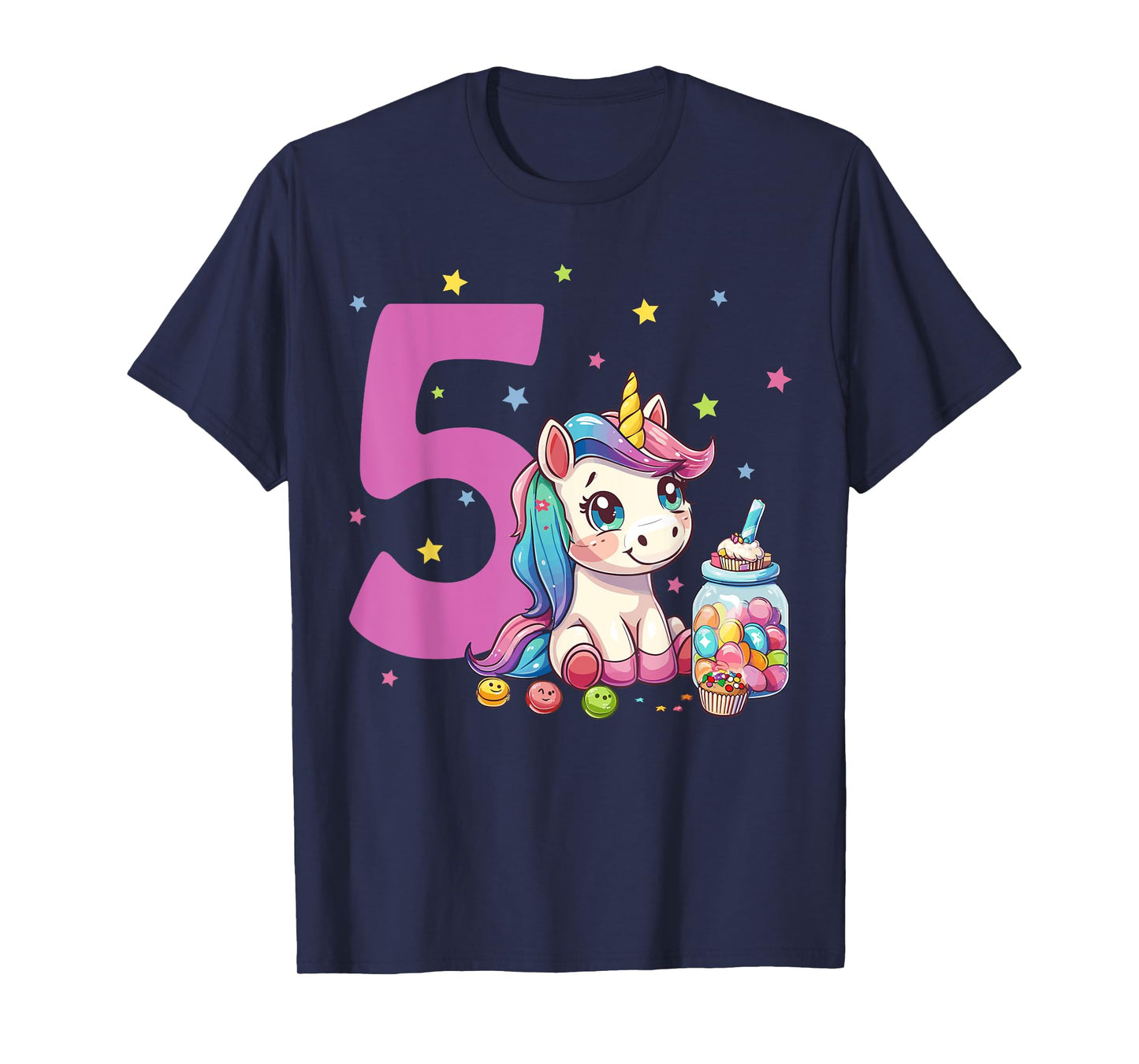 Magical Unicorn 5th Birthday Celebration T-Shirt