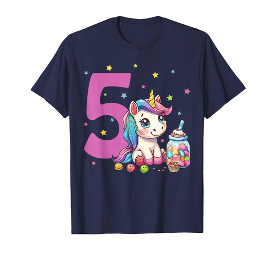 Magical Unicorn 5th Birthday Celebration T-Shirt