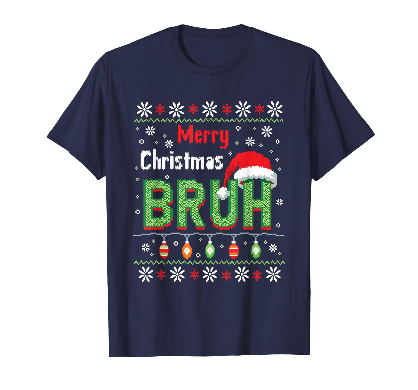 Merry Christmas Bruh Funny Meme Xmas Celebration T-Shirt