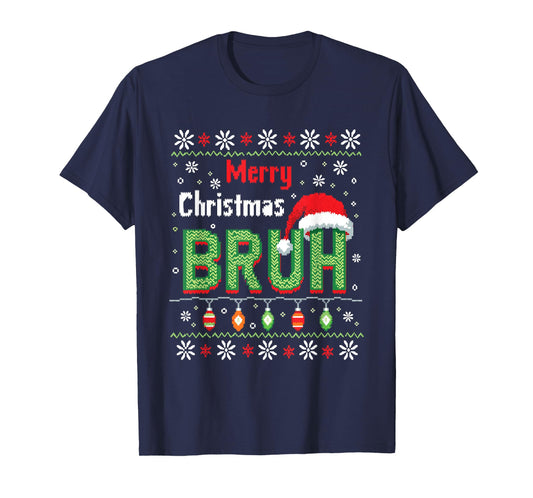 Merry Christmas Bruh Funny Meme Xmas Celebration T-Shirt