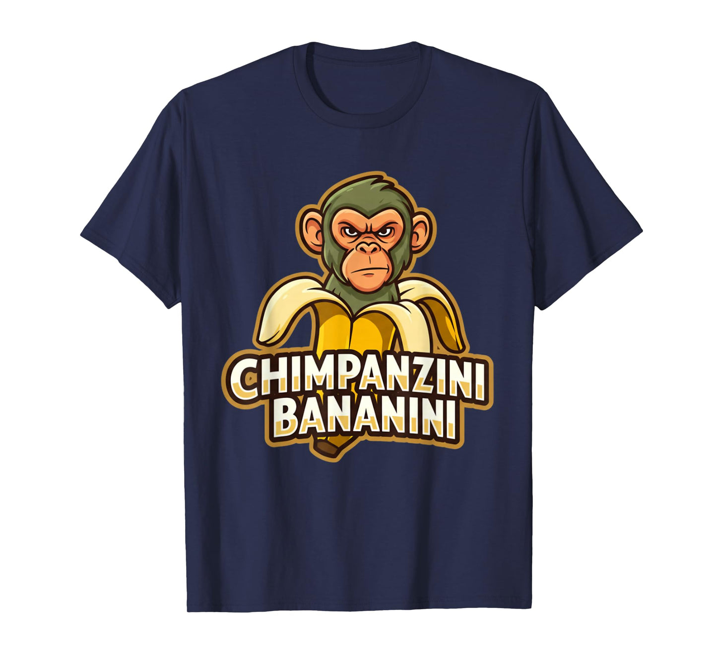 Chimpanzini Bananini Italian Brainrot Funny Meme White Color T-Shirt