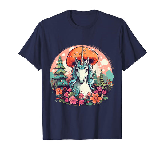 Cottagecore Aesthetic Mushroom Unicorn T-Shirt