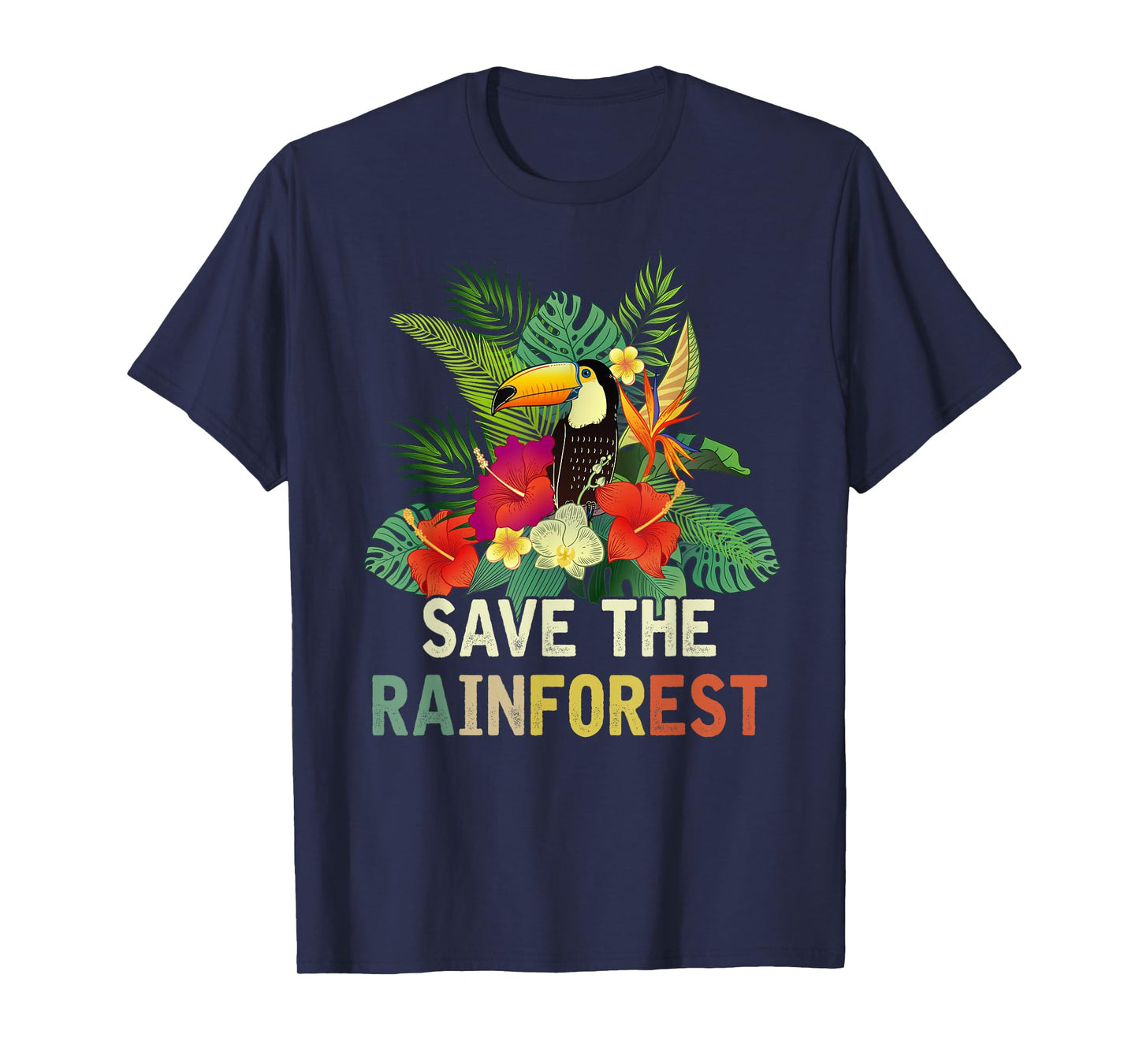 Retro Style Save The Rainforest Earth Day Gift T-Shirt