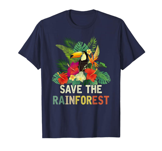 Retro Style Save The Rainforest Earth Day Gift T-Shirt