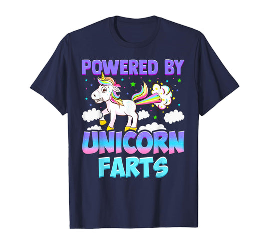 Powered by Unicorn Farts - Unicorn Gift T-Shirt
