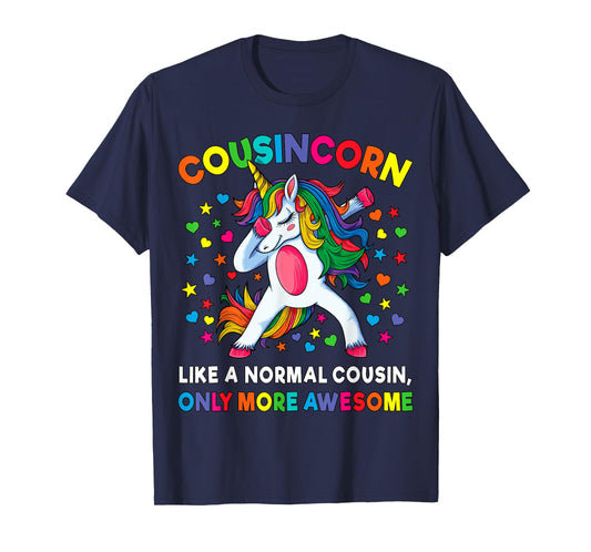 Cousincorn Like A Cousin Only Awesome Dabbing Unicorn T-Shirt