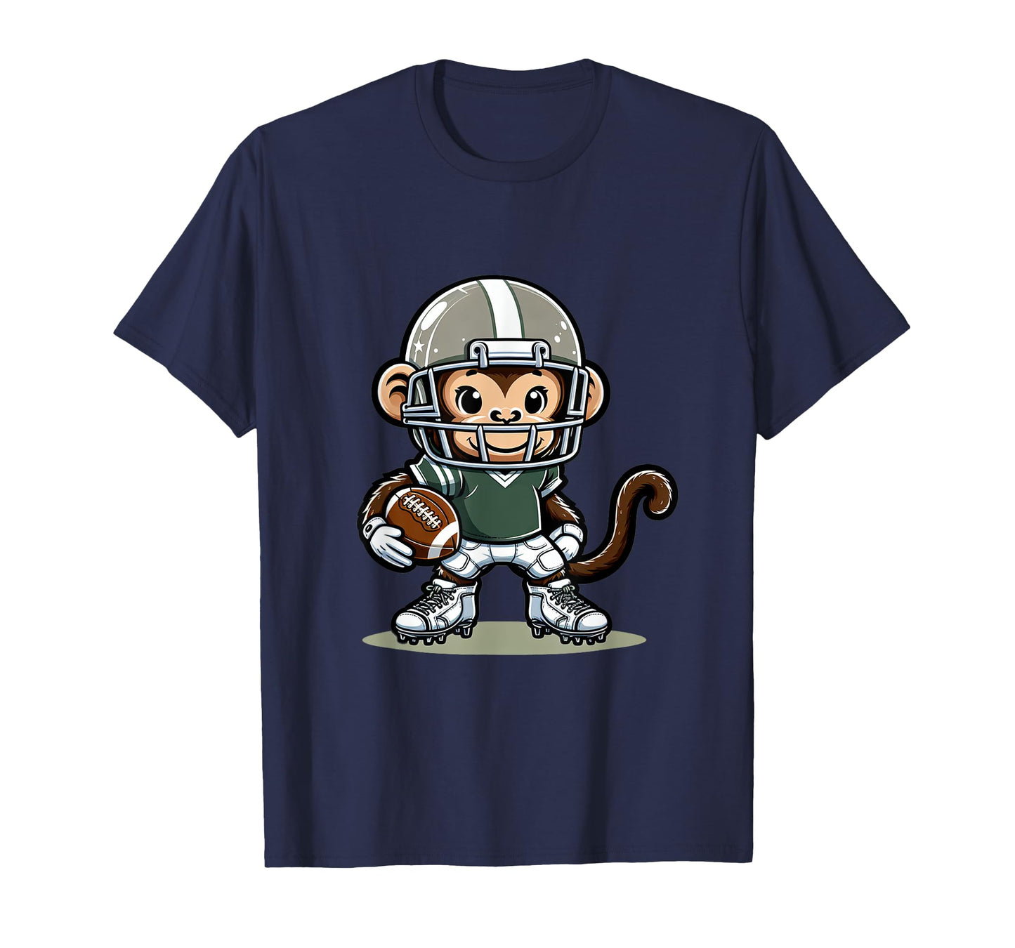 Cute American Football Player Monkey T-Shirt