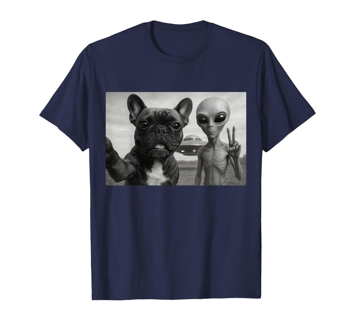 Funny Dog Alien Bulldog T-Shirt