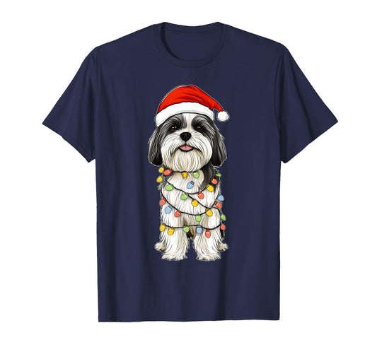 Havanese Dog Christmas Hat Xmas Men Women Kids T-Shirt