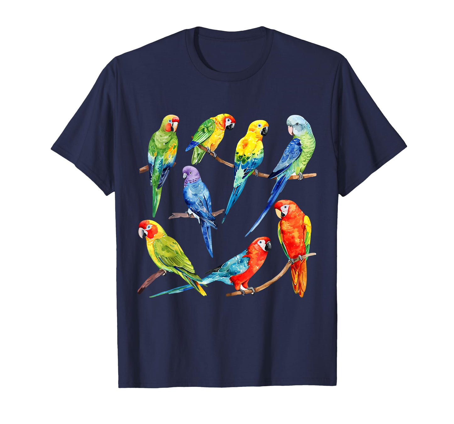 Colorful Parrot Watercolor T-Shirt