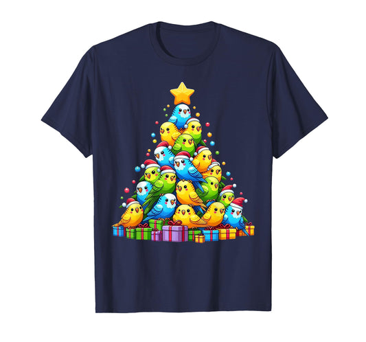 Budgie Christmas Tree Bird Christmas Cosutme Men Women Kids T-Shirt