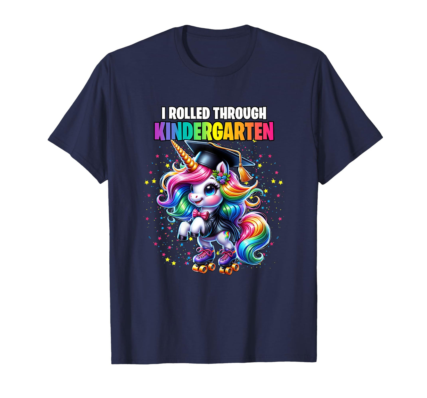 Graduation Kindergarten Unicorn Roller Skate Girls Grad T-Shirt