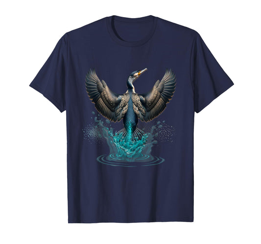 'Cormorant Rising' s 'Wild Bird' s Water color Cormorant T-Shirt