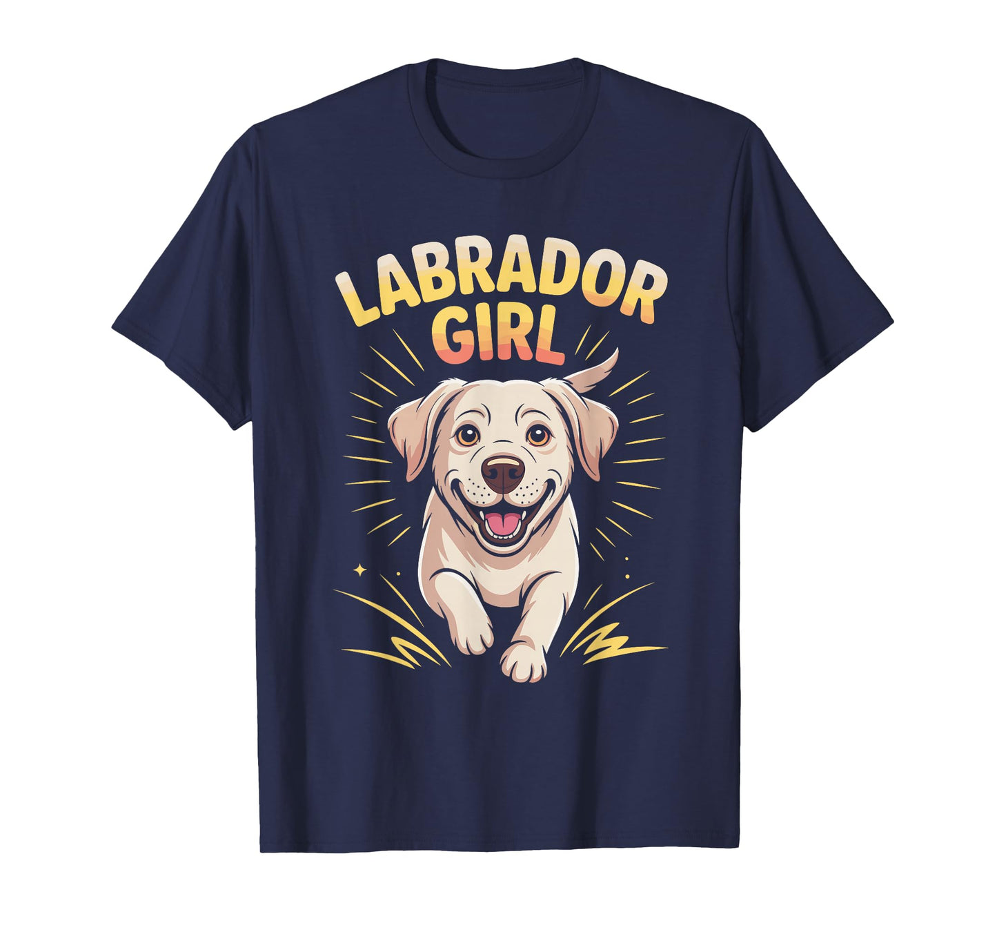 Labrador Girl Cute Cartoon for Dog Owners | Womens Retriever T-Shirt