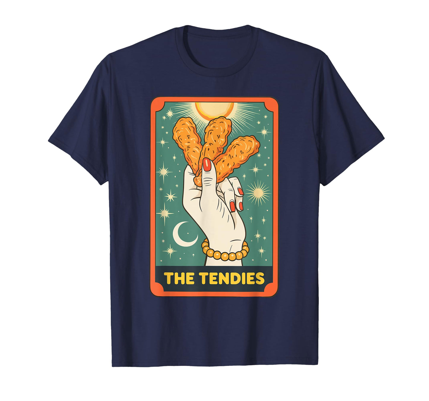 Tendies Lover Tarot Card Foodie Food Lover Chicken Tenders T-Shirt