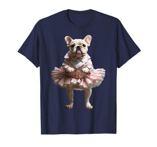 French Bulldog Ballet Funny Dog Owner Pet Tutu Graphic T-Shirt for Men Women Kids
