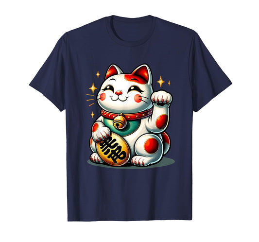 Maneki-Neko Lucky Cat Money Kitten Good Luck Charm Japan T-Shirt
