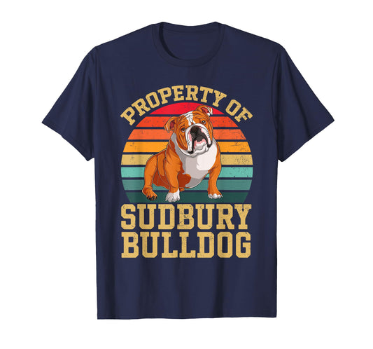 Property Of Sudbury Bulldog vintage bulldog Men Women T-Shirt
