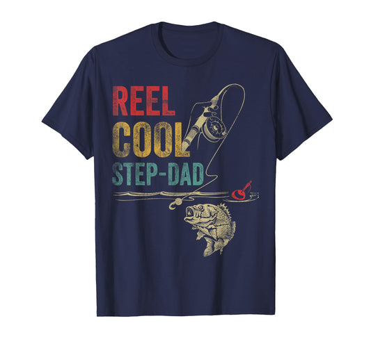 Reel Cool Step-Dad Fish Fishing Shirt Father's Day T-Shirt