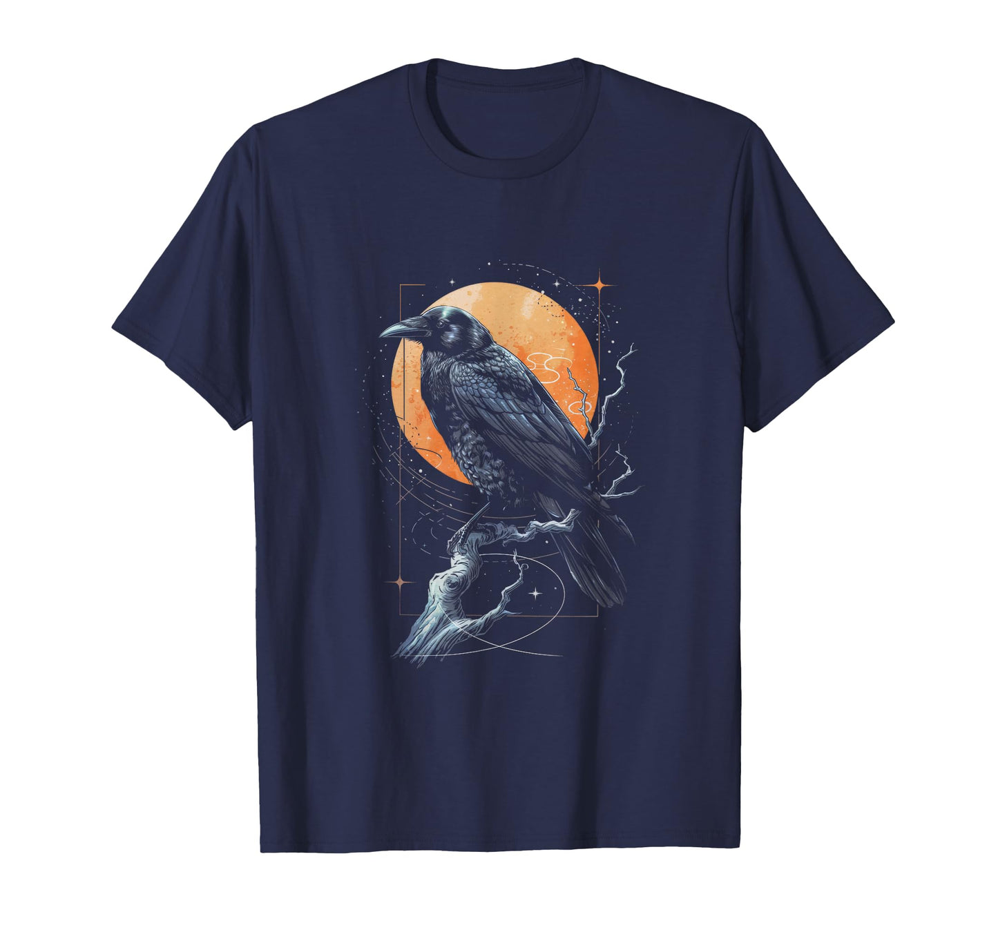 Raven Crow Dark Bird Witchcraft Omens Midnight T-Shirt