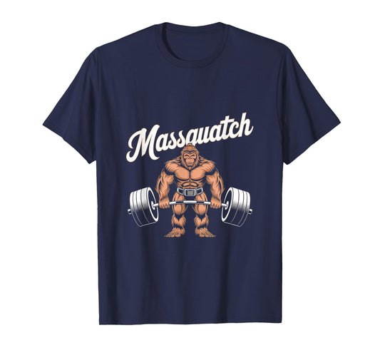 Bigfoot Massquatch Funny Sasquatch Workout Gym Weightlifter T-Shirt