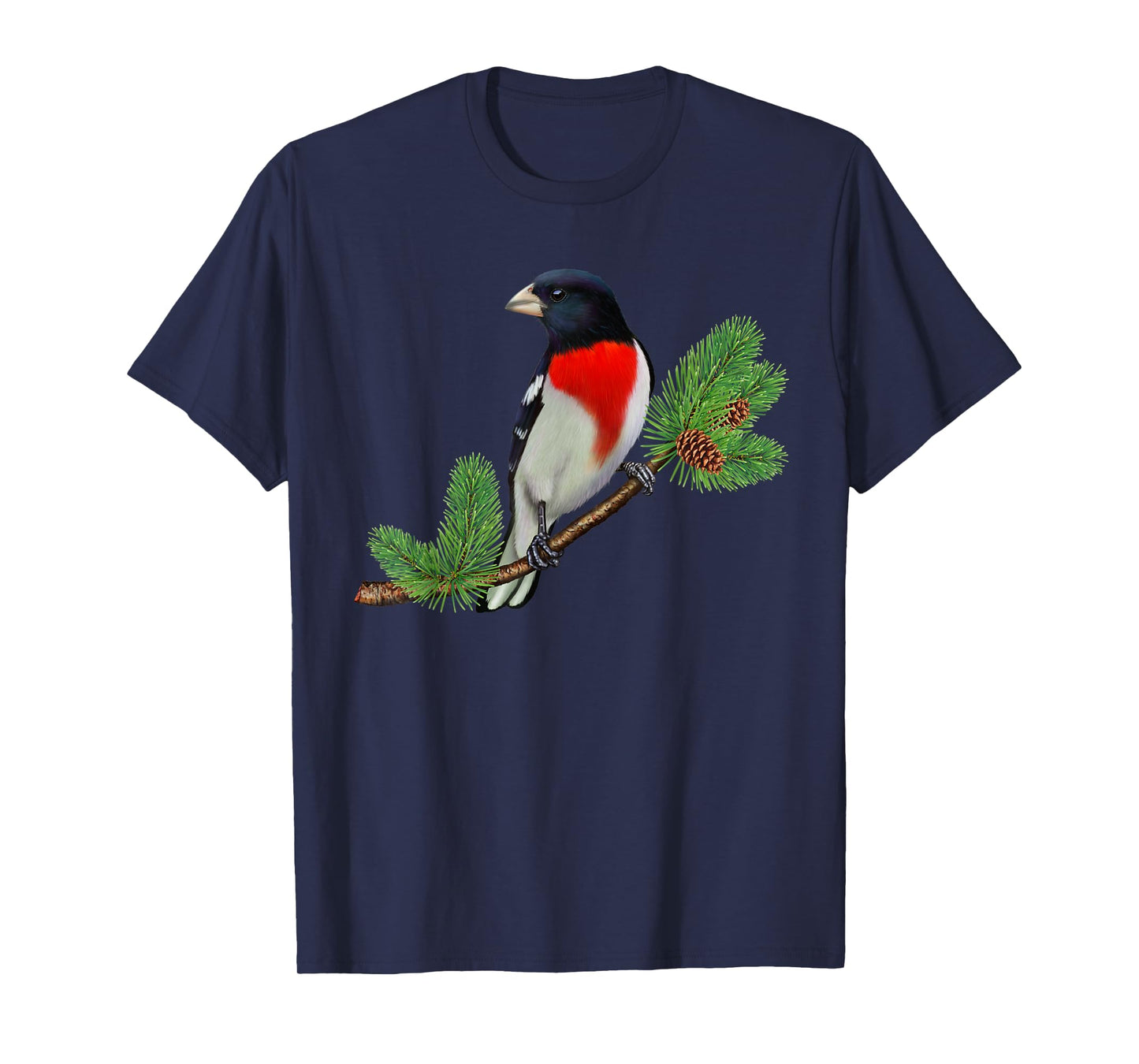 Rose Breasted Grosbeak Shirt Ornithology Bird T-Shirt