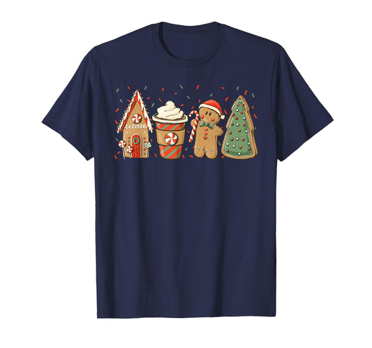 Gingerbread Hot Cocoa Merry Christmas Xmas Pajamas Holiday T-Shirt