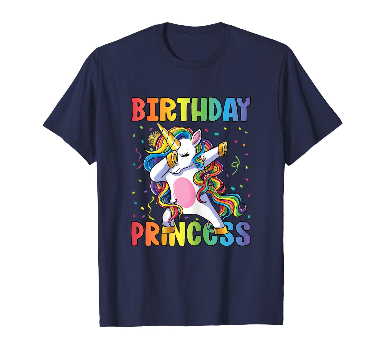 Birthday Princess Shirt Girl Kids Women Dabbing Unicorn Girl T-Shirt