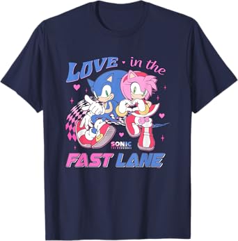 Sonic The Hedgehog Valentine's Day Love In The Fast Lane T-Shirt