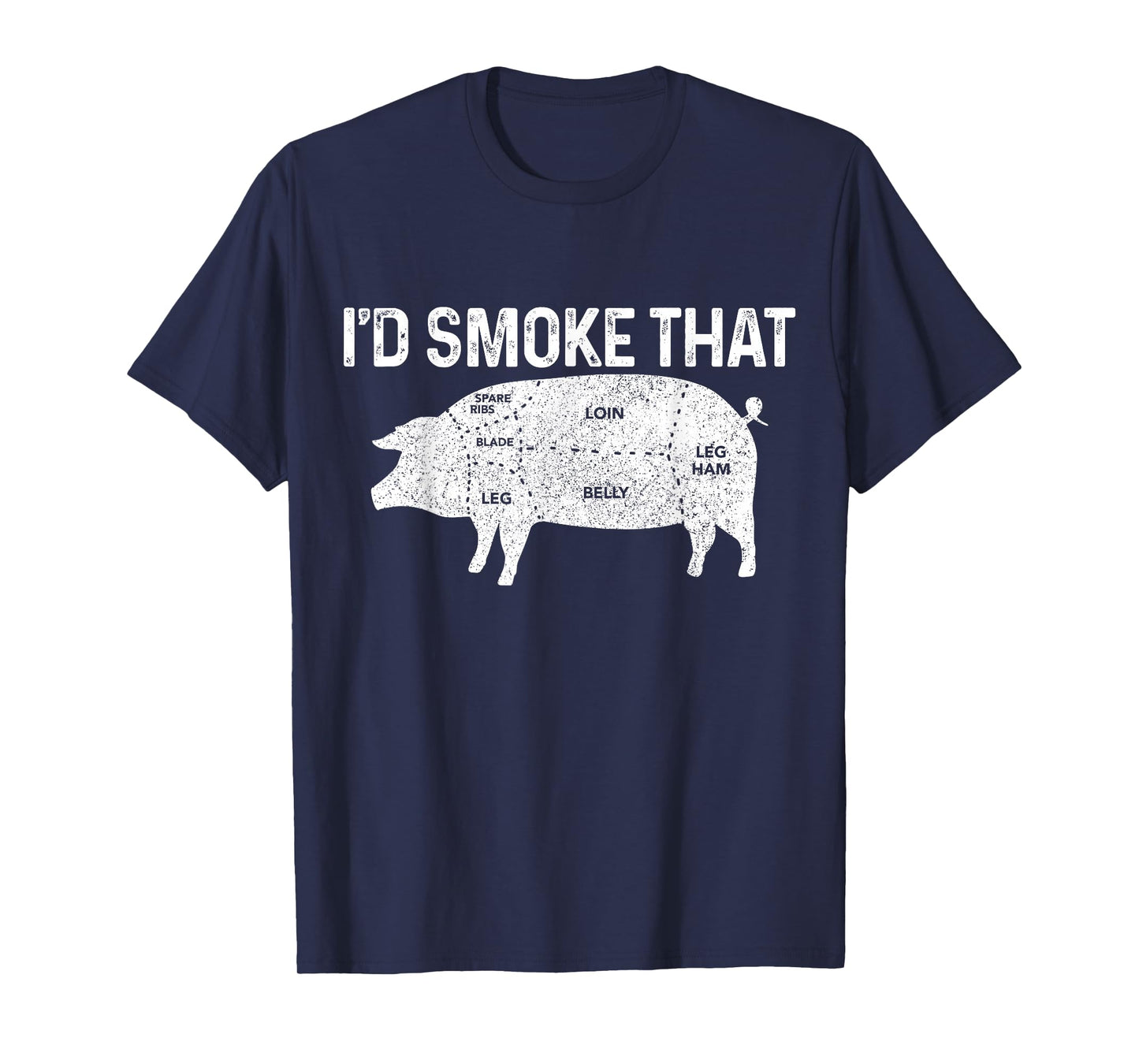 Chef Butcher BBQ I'd Smoke That Pig Pork Funny Father's Day T-Shirt