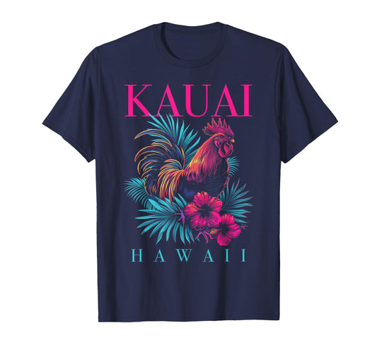 Kauai Hawaii Chicken Hawaii Hawaii Hibiscus Flowers Vintage T-Shirt