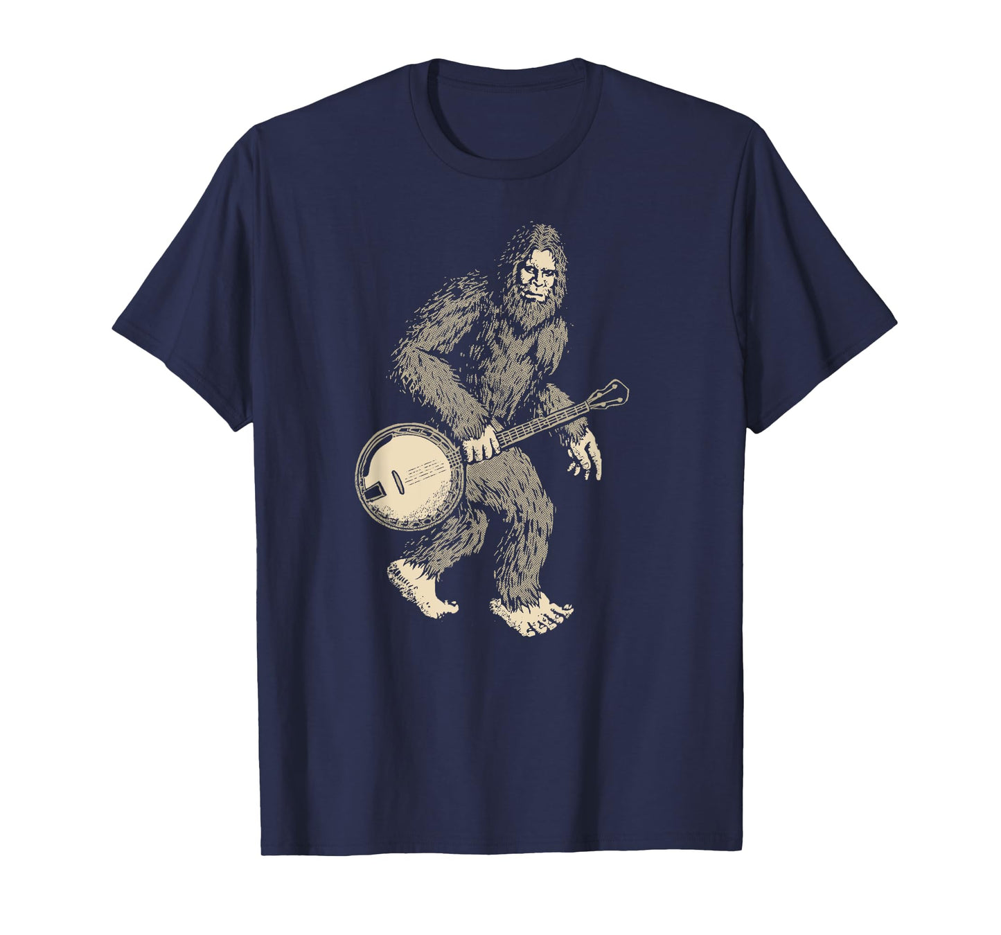 Grassquatch! Vintage Bigfoot & Bluegrass Banjo Music T-Shirt