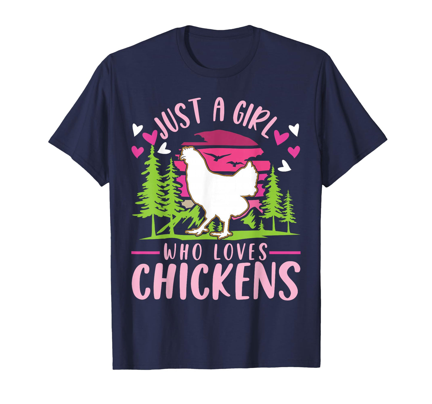 Just a girl who loves Chickens Girl Farmer T-Shirt