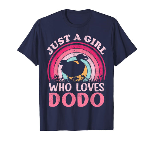 Dodo Bird Vintage Retro Just A Girl Who Loves Dodo T-Shirt