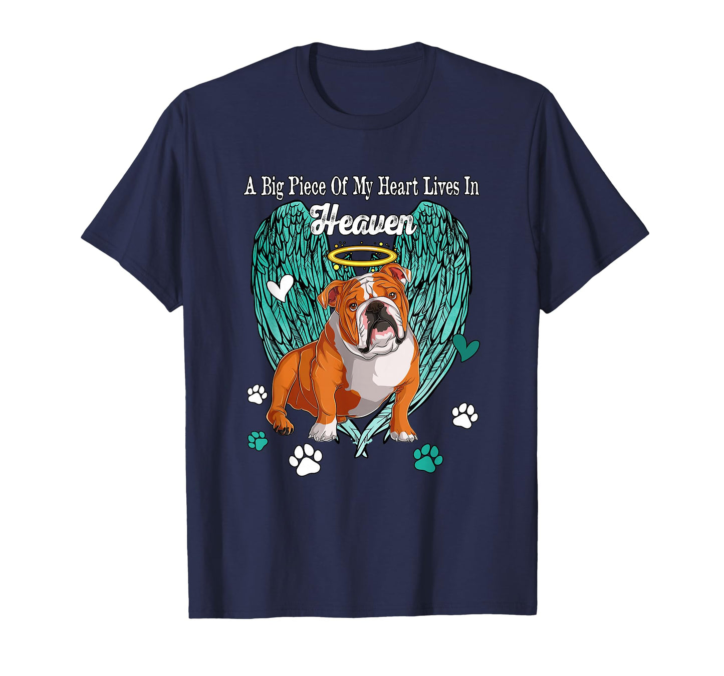 Heart Lives In Heaven Costume English Bulldog Memories Owner T-Shirt