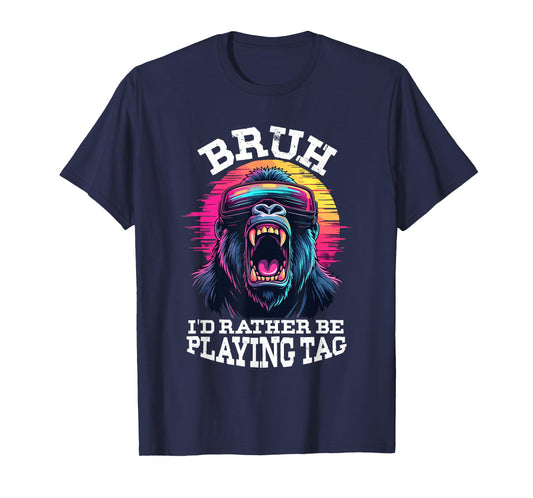 Bruh I'd Rather Be Playing Boys Birthday Gaming T-Shirt