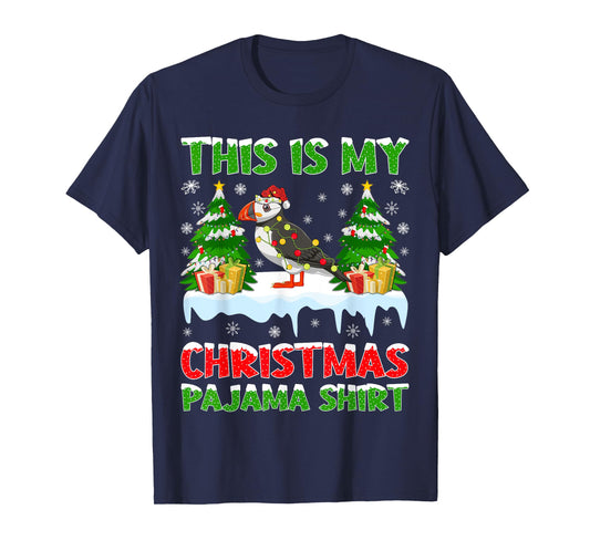 Funny This Is My Christmas Pajama Shirt Puffin Christmas T-Shirt