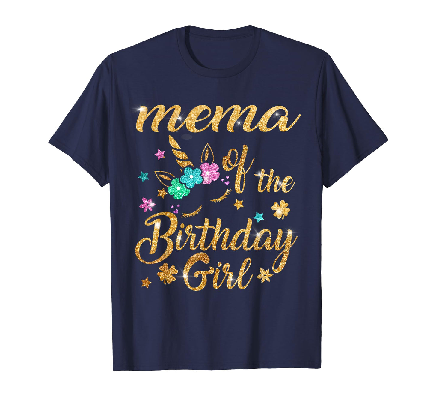 Mema of The Birthday Girl Unicorn Grandma T-Shirt