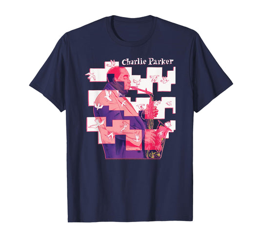 Charlie Parker Chasin The Bird Abstract Jazz Music T-Shirt