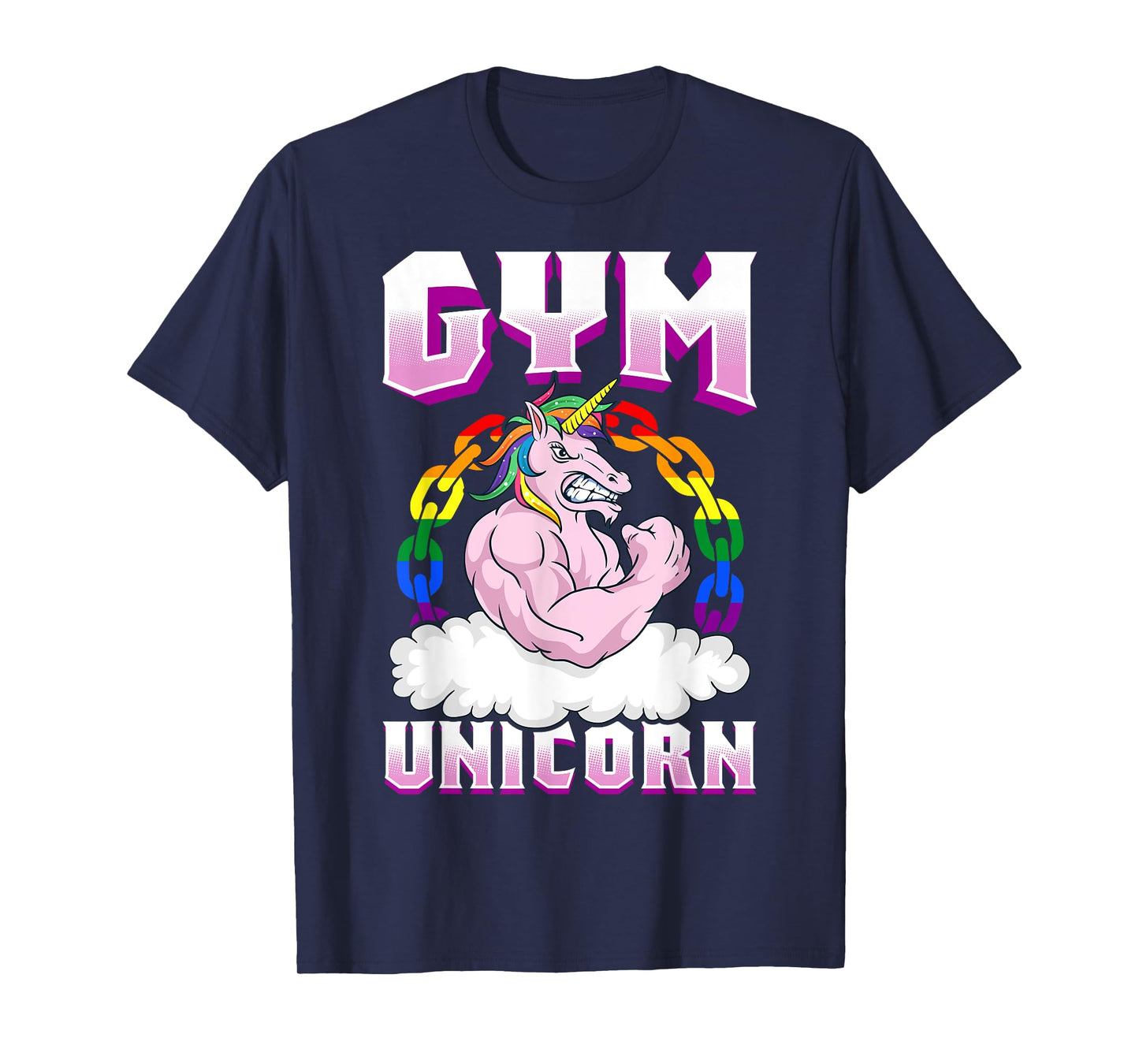 Gay Muscle Shirt Unicorn Funny Shirt Gay Gym Shirt Workout T-Shirt
