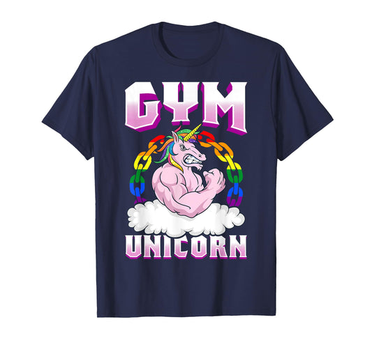 Gay Muscle Shirt Unicorn Funny Shirt Gay Gym Shirt Workout T-Shirt