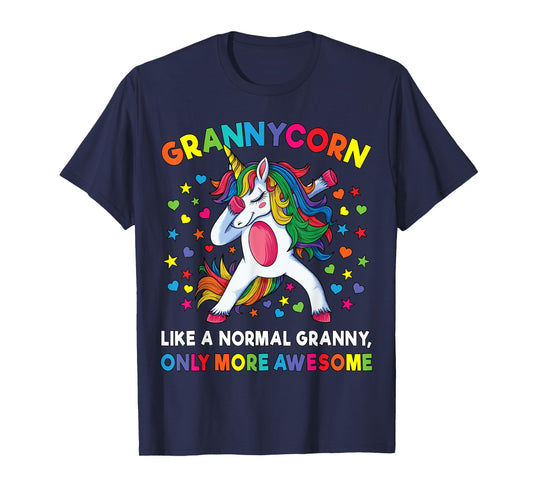 Grannycorn Like A Grandma Only Awesome Dabbing Unicorn T-Shirt