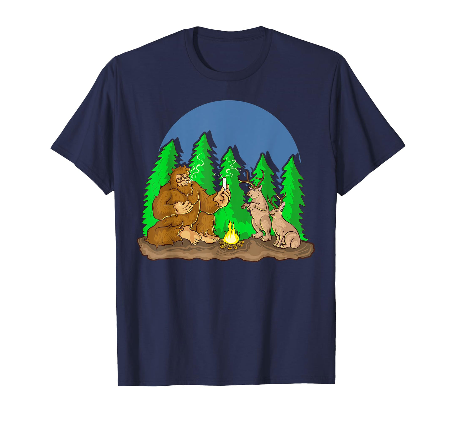 Pot Smoking Bigfoot Jackalope Cryptozoology Shirt Gift T-Shirt