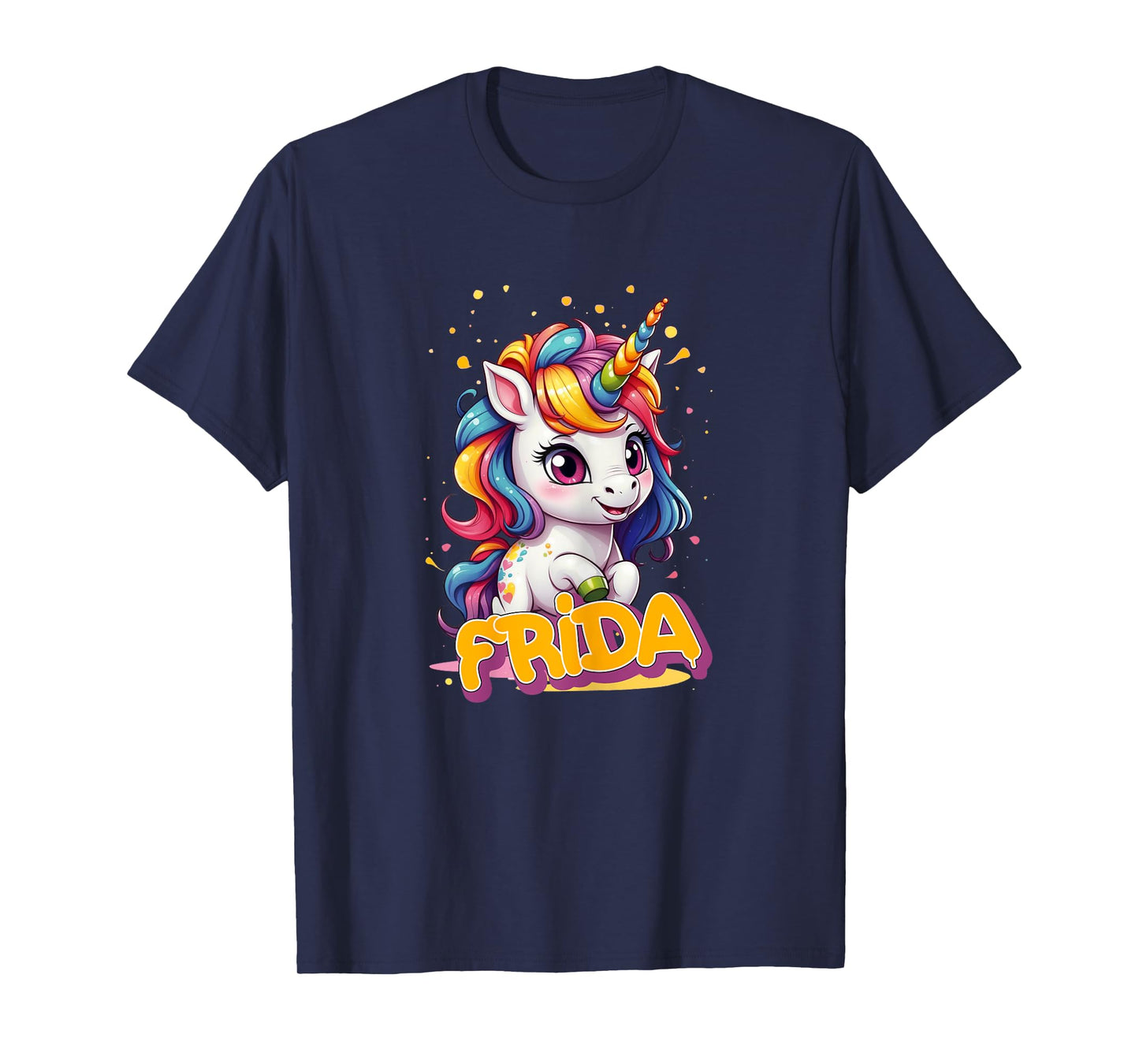 FRIDA - Adorable girl name with beautiful Unicorn T-Shirt