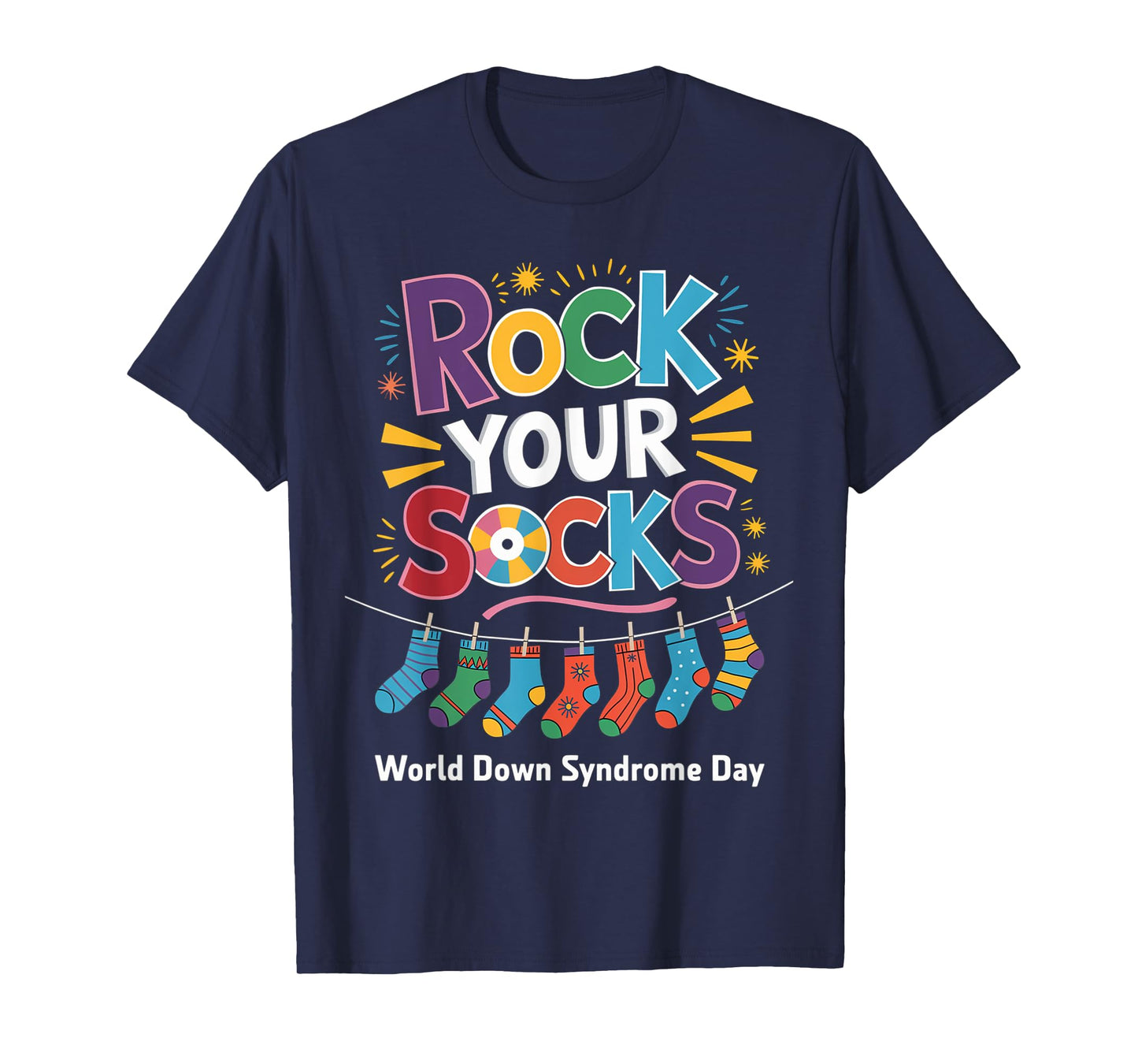 Rock Your Socks World Down Syndrome Awareness Day WDSD Kids T-Shirt