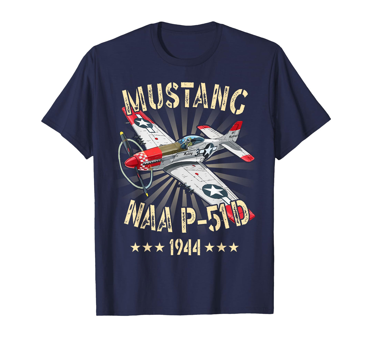 P-51D Mustang Vintage North American P-51D Fighter Warbirds T-Shirt